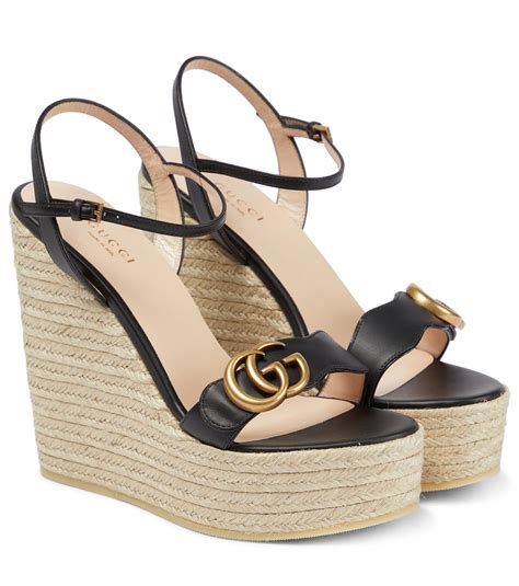 gucci espadrilles bijenkorf|Gucci wedge sandals.